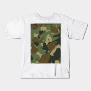 Camouflage pattern -Green and Brown Camo -Military Camouflage Classic Kids T-Shirt